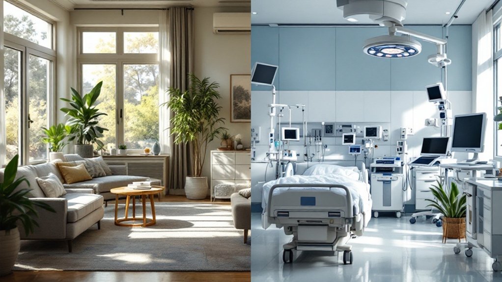living assistance versus care